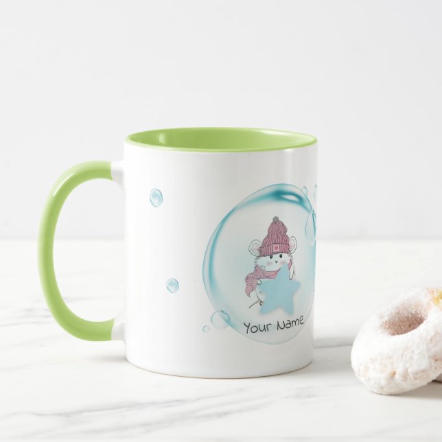 Caneca Pequeno Hamster "Preocupe-se menos viva mais" (Com Donut)