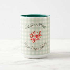 Caneca Pequeno Negócio de Padaria Vegana Caseira Agradeci