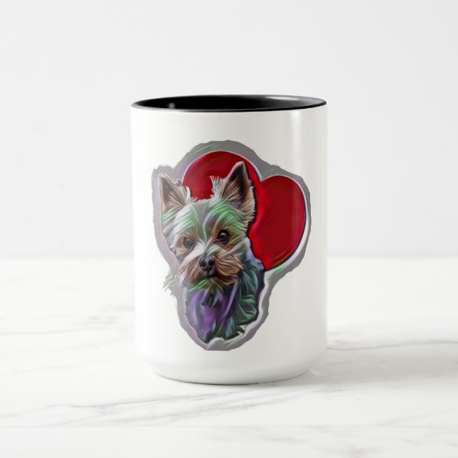 Caneca Pequeno PopArt Dourado Yorkshire Yorkie Terrier (Centro)