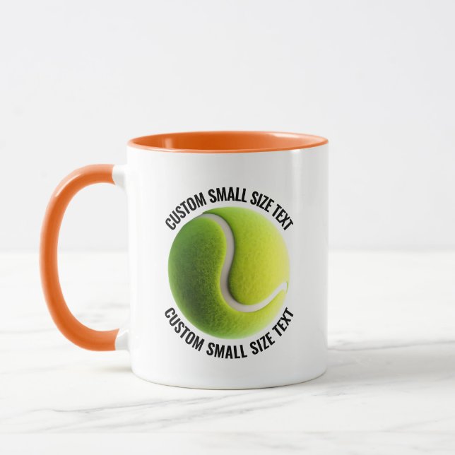Caneca Pequeno Texto LARANJA Combo 11oz Tênis Personaliza (Esquerda)