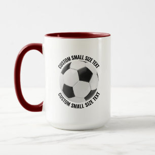 Caneca Pequeno Texto MAROON Combo 15oz Futebol Customizad