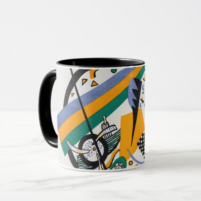 Caneca Pequenos mundos IV, Abstrato, Wassily Kandinsky (Frente Esquerda)