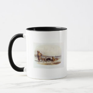 Caneca Pequenos trenós de cão dos indianos de Mandan