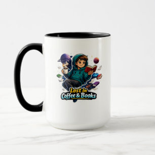 Caneca Perdido em Café & Livros – Presente para Amantes d