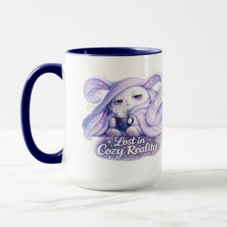 Caneca Perdido na Realidade Aconchegante Coelhinho Fofo