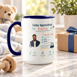 Caneca Perfil Colorido de Apreciação ao Pai da Família