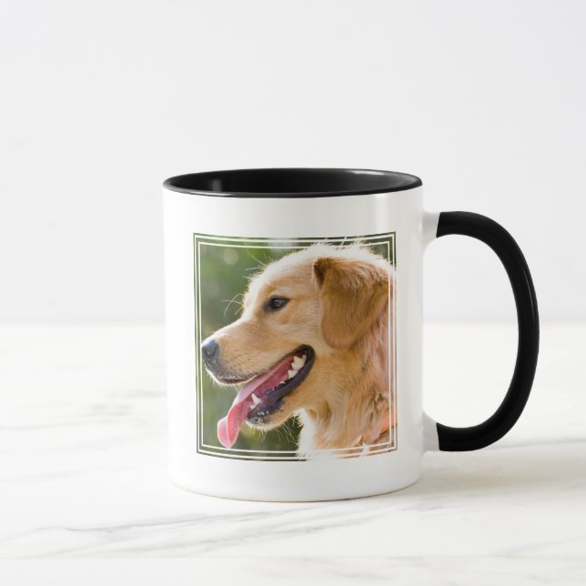 Caneca Perfil De Retriever Do Ouro Com A Saída Da Língua (Direita)