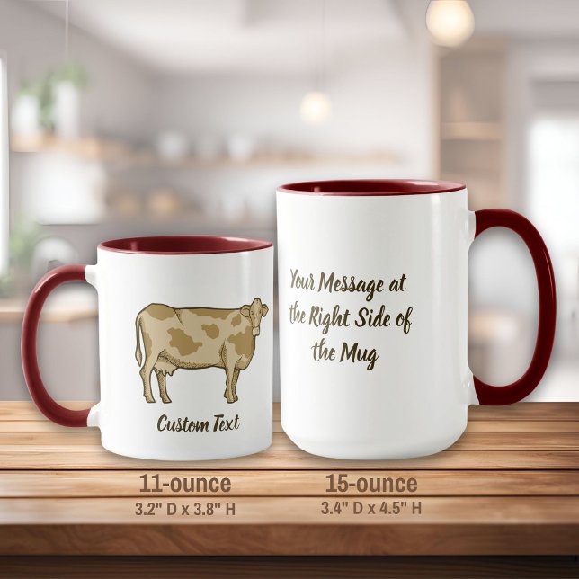Caneca Perfil de Vaca Coffee Mug (Criador carregado)