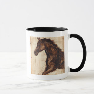 Caneca Perfil do Cavalo Selvagem Marrom
