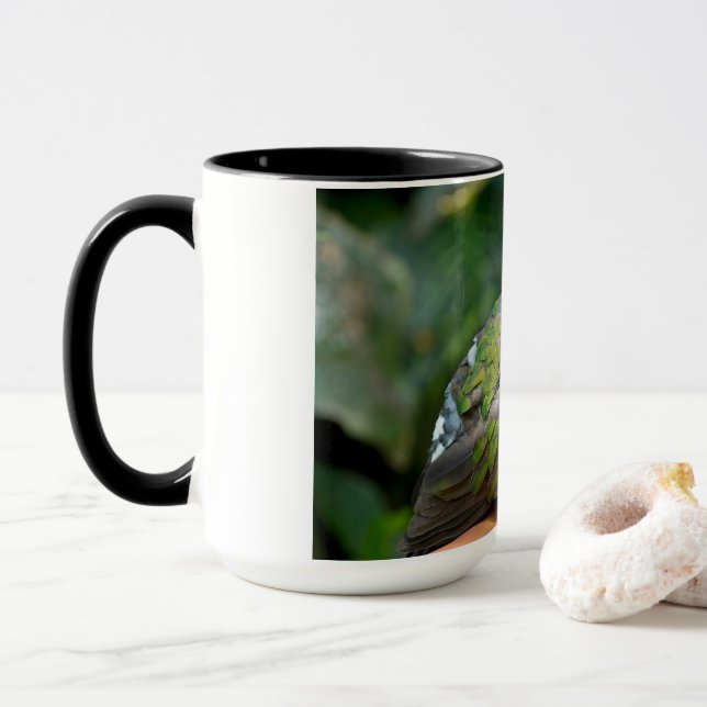 Caneca Perfil e Poleiro da Pomba Esmeralda (Com Donut)
