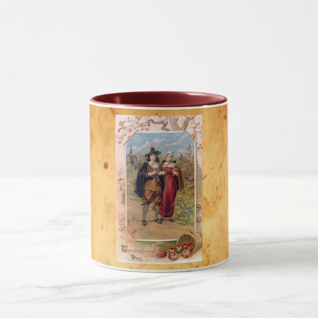 Caneca Pergrim Ação de Graças Coffee Mug (Centro)