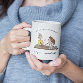 Caneca Pergunte-me sobre o meu podcast | Podcaster monogr