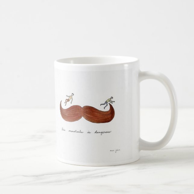 Caneca perigosa do Moustache (Direita)