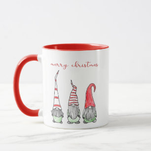 Caneca período de férias casado natal gnomos papais noeis