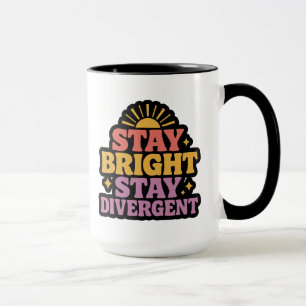 Caneca Permaneça Brilhante, Permaneça Divergente