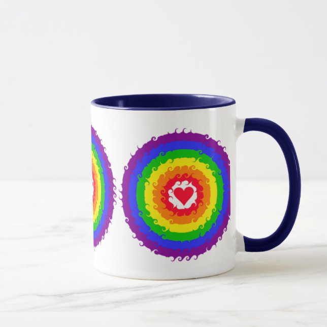 Caneca Perna da roda arco-íris (Direita)