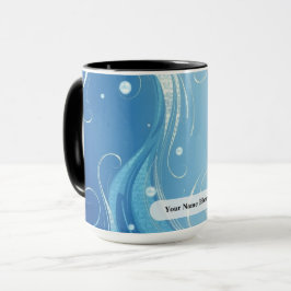 Caneca Pérola Névoa Azul Ártico em Folha