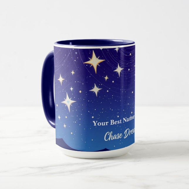 Caneca Perseguir Sonhos Estrela (Frente Esquerda)