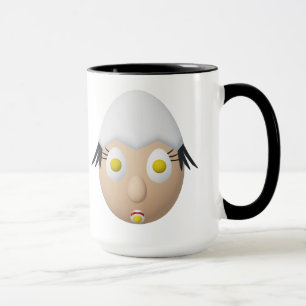 Caneca Personagem de Ovo Excêntrico RG & RA Design Fofo