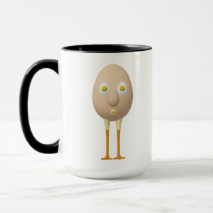Caneca Personagem de Ovo Excêntrico RG & RA Design Fofo