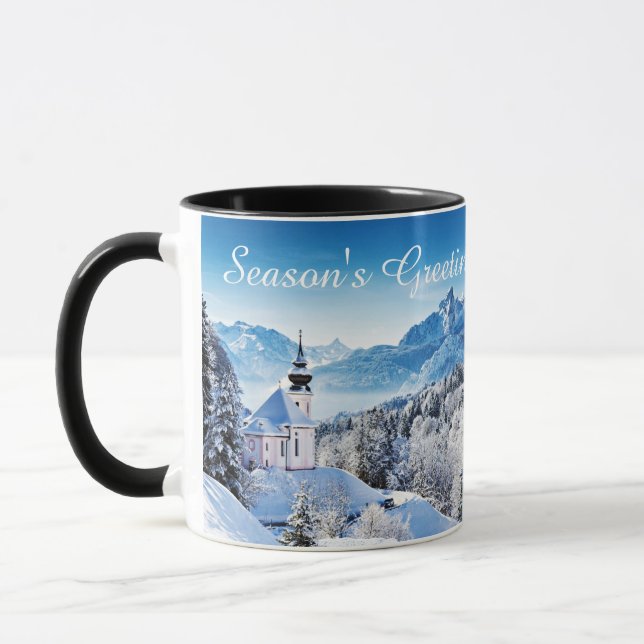 Caneca Personalidade da cena de inverno (Esquerda)
