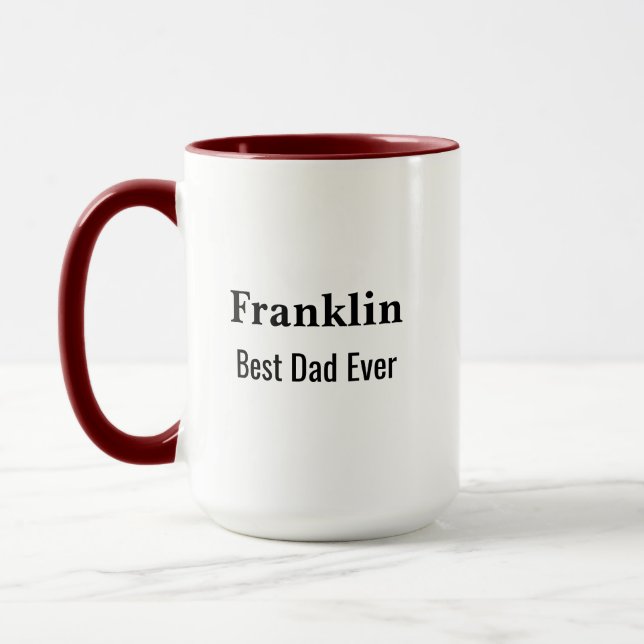 Caneca Personalised Best Dad Ever Monogrammed  (Esquerda)