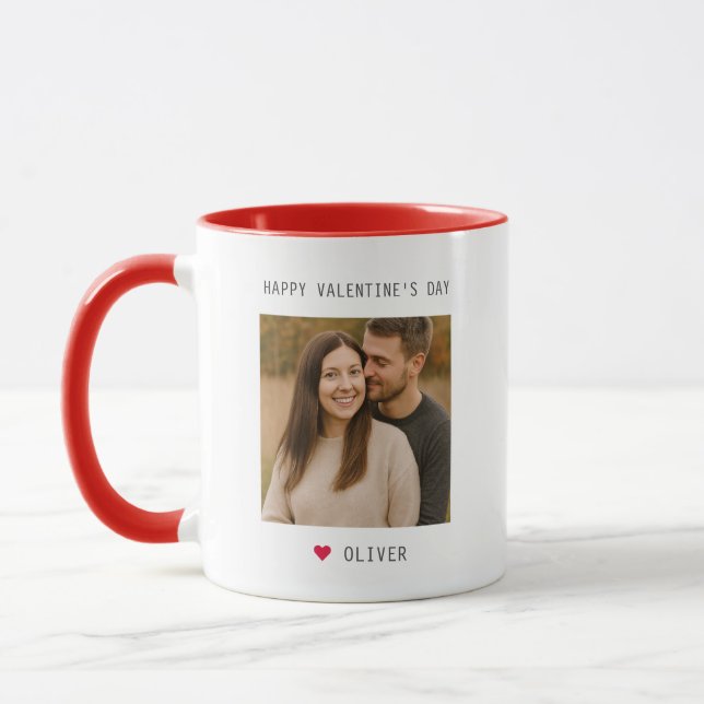 Caneca Personalised Valentine's Day Photo (Esquerda)