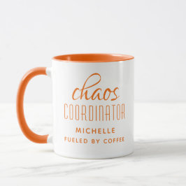 Caneca Personalização da Tipografia Laranja do Coordenado