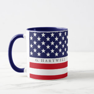 Caneca Personalização de Sinalizador Americano