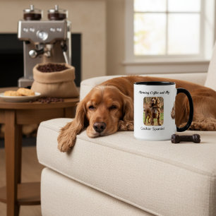 Caneca Personalização do Cocker de Foto do Keepsawn