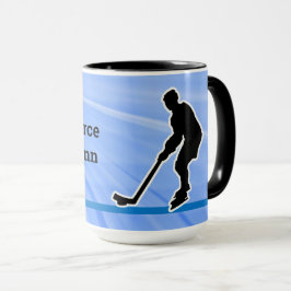 Caneca Personalização do jogador de hóquei Silhouette2