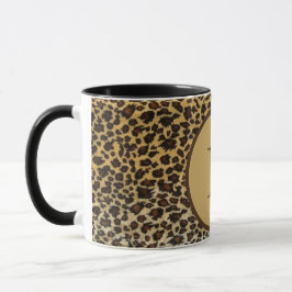 Caneca Personalização do Padrão de Impressão do Leopardo
