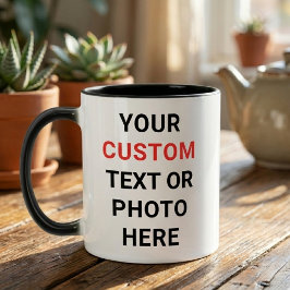 Caneca Personalizada | Adicione Texto, Foto, Logot