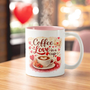 Caneca Personalizada Amor de Café em uma Xícara pa