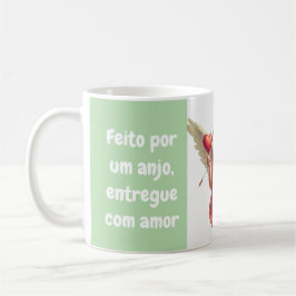 caneca personalizada anjo cupido com coração 