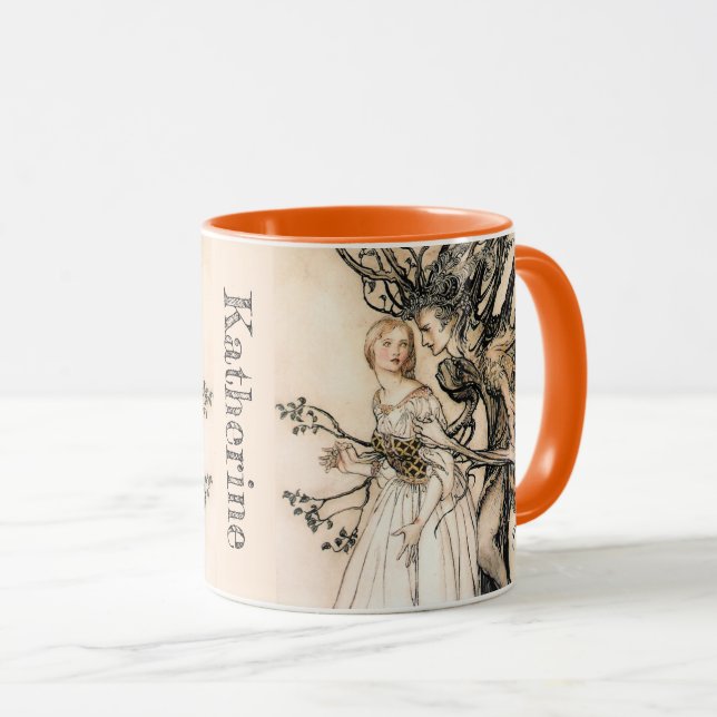 Caneca Personalizada Arthur Rackham Velha Mulher na Madei (Frente Esquerda)