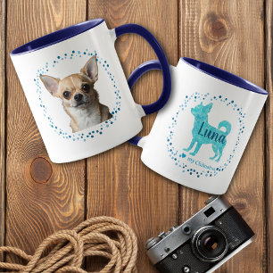 Caneca Personalizada Azul Chihuahua Foto