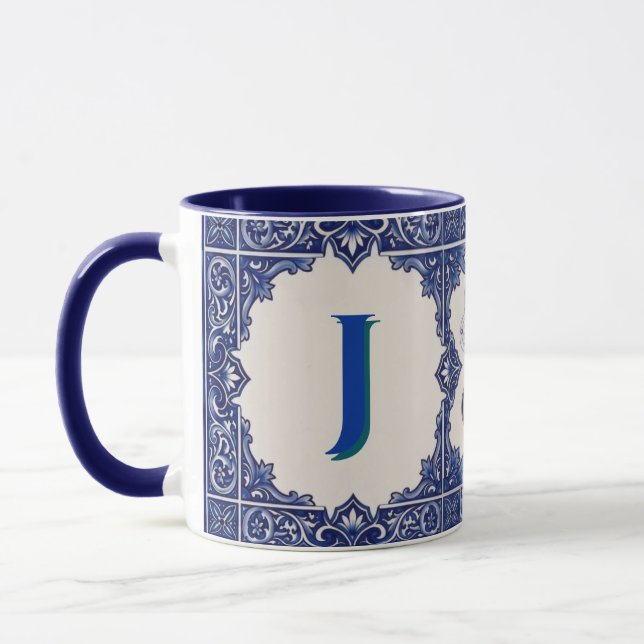 Caneca Personalizada Azulejo  Guitarra Portuguesa (Esquerda)