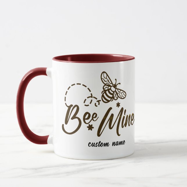Caneca Personalizada Be Mine - Presente de Nome Ro (Esquerda)