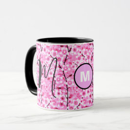 Caneca Personalizada | Caneca com Floral Rosa e Mo