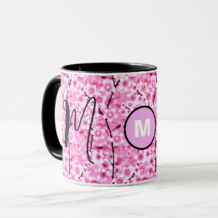 Caneca Personalizada   Caneca com Floral Rosa e Mo