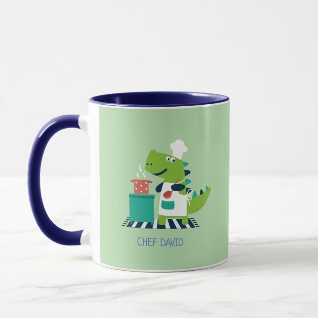 Caneca Personalizada Chef Dinossauro (Esquerda)