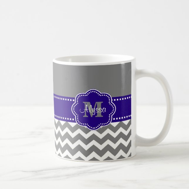 Caneca personalizada Chevron das cinzas e dos (Direita)