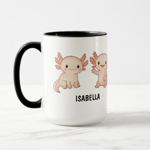 Caneca Personalizada com Axolote Desenhado à Mão