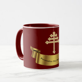 Caneca Personalizada com Cruz da Igreja Maronita