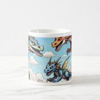 Caneca personalizada com desenho de dragões
