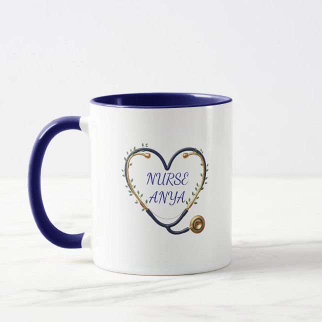 Caneca Personalizada com Estetoscópio em Forma de  (Esquerda)