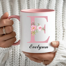 Caneca Personalizada com Flores Rosa Presente para