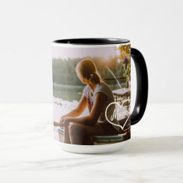 Caneca Personalizada com Foto da Família em Script