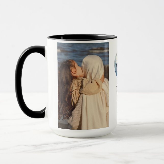 Caneca personalizada com foto única de presente pa (Esquerda)